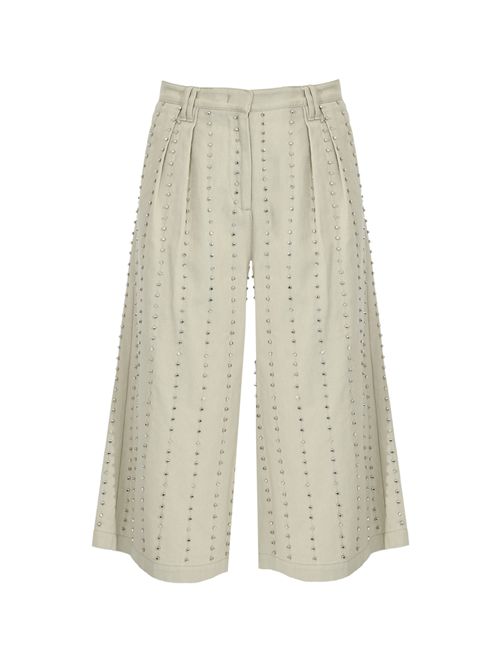 Bermuda Babs in cotone con righe strass verticali PINKO | 106240 A324I18